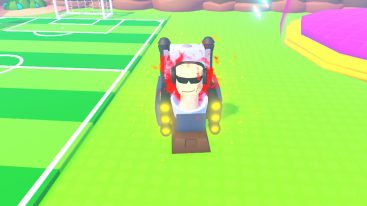 Roblox Toilet Eating Simulator A Sunglasses Toilet With Red Aura Near Soccer Pitch