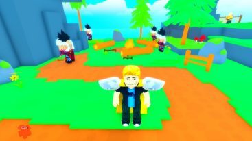 Roblox Anime Protect Simulator Standing On Grass With Trees