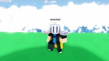 Roblox Anime Verse Simulator Standing On Grass With Rushing Waterfall Happening Behind