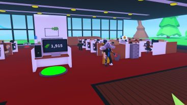 Roblox Boss Tycoon Standing On Red Carpet Near Many Cubicles