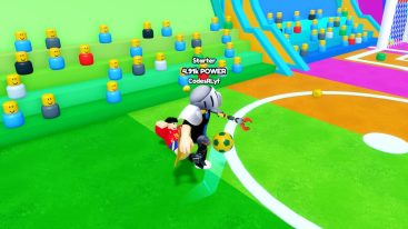 Roblox Soccer Goal Simulator Performing A Trick With Yellow Black Soccer Ball