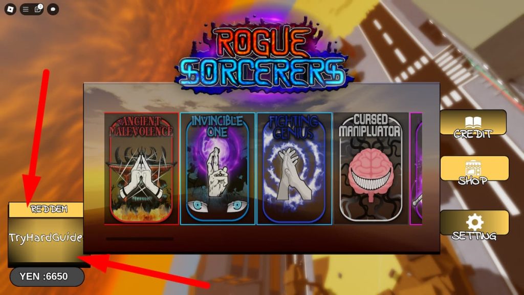 How To Redeem Codes In Rogue Sorcerer Roblox
