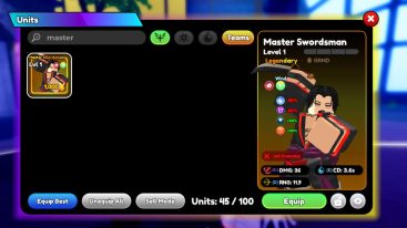 Roblox Anime Defenders Master Swordsman Martial Wind