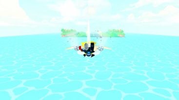 Roblox Become A Plane And Fly Flying Over The Ocean Towards Island