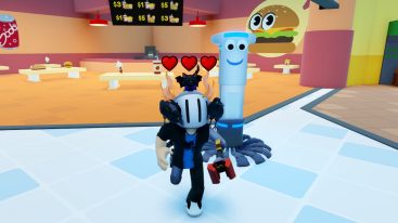 Roblox Panik 2 Standing Near Tall Robot Cleaner
