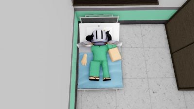 Asylum Life Codes January 2026 Try Hard Guides Roblox Aslyum Life Lying On Hospital Bed In Green Clothes 400x225