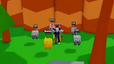 Roblox Clicking Masters Standing With Pets On Grass