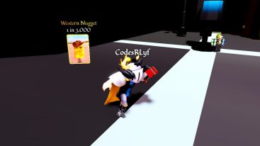 Roblox Multiverse Of Cards Running Near White Line With Chicken Nugget Card Wearing Cowboy Hat