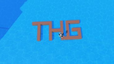 Roblox Build A Raft Or Die Letters T H G Made Out Of Wood Floating On Water