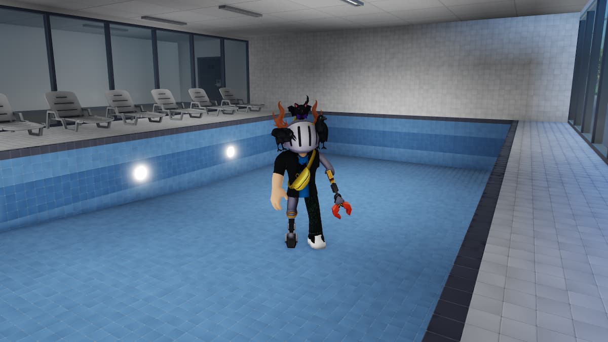 Build A Resort Tycoon Codes March 2026 Try Hard Guides Roblox Build A Resort Tycoon Avatar Wearing Silver Helmet Standing In Swimming Pool 