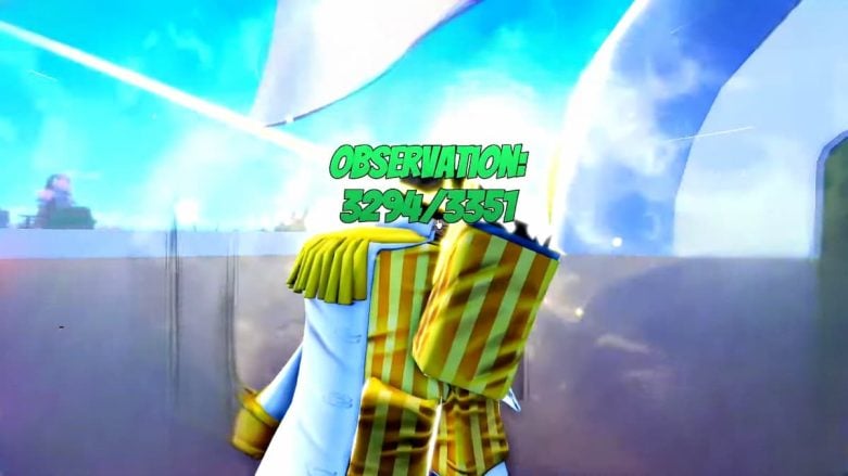 Roblox One Fruit Observation Haki 2 Avatar In Orange White Suit