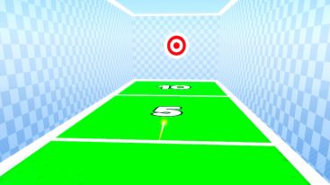 Roblox Shooting Simulator A Glowing Projectile Heading Towards Red And White Target
