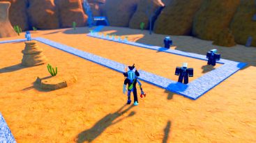 Roblox Toilet Tower Empire Defense Avatar Wearing Helmet Standing In Desert With Camera Units