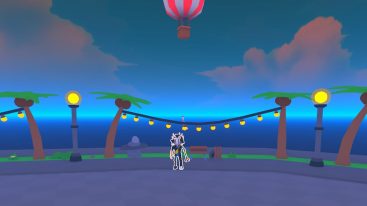 Roblox Unboxing Rng Avatar Wearing Silver Helmet Underneath Street Lights Near Water