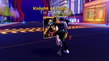 Roblox Anime Card Clash Avatar Wearing Silver Helmet With Knight Of Light Card Floating Behind