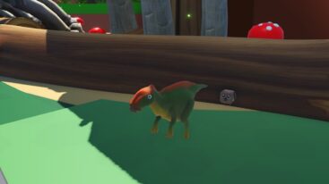 Roblox Dinosaur Evolution A Dinosaur Standing Near A Toppled Over Tree