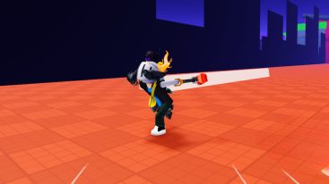 Roblox Ninja Race Training Avatar Wearing Silver Helmet On Fire Arms Behind Is Back Running Down Red Grid Floor Road