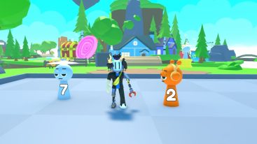 Roblox Sprunki Merge Simulator Avatar Wearing Silver Helmet Standing Near Orange 2 Sprunki And Blue 7 Sprunki