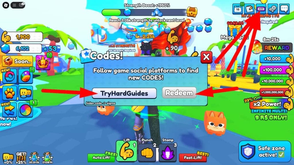 How To Redeem Codes In Sigma Boy Simulator Roblox