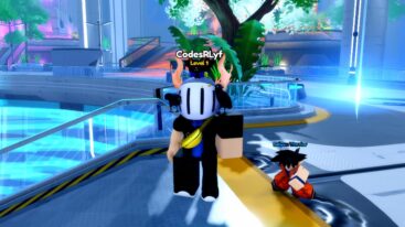 Roblox Anime Rangers X Avatar Wearing Silver Helmet Standing Near Saiyan Warrior
