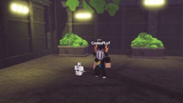 Roblox Anime Siege Avatar Wearing Silver Helmet Standing Near Small White Npc