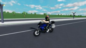 Roblox Art 244 Avatar Riding Blue Bike Speeding Down Motorway