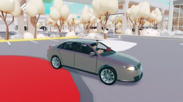 Roblox Epic Cars A Silver Car Near Snow Covered Trees