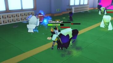 Roblox Force Master X Avatar Wearing Silver Helmet Getting Ready To Force Push A Toilet And Ball At Ghosts