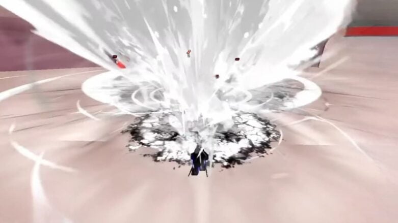 Roblox One Fruit True Hakuto Move Slamming Sword Down White Smoke