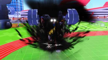 Roblox Stronger Than Your Friend Simulator Avatar Squatting With Weight Bar Surrounded By Black Aura