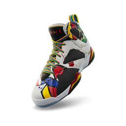 Fortnite Air Jordan 7 'white/black/metallic Gold' Shoes of Cosmetic Set Image
