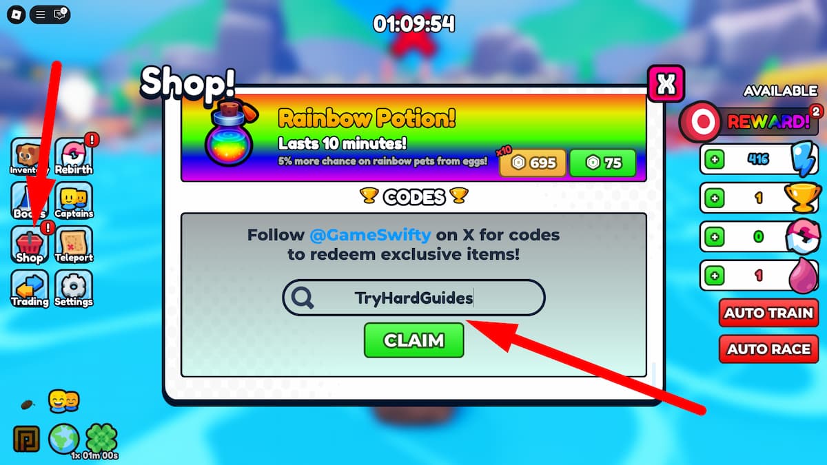 Boat Training Codes [Upd] (July 2026) - Try Hard Guides