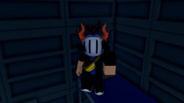 Roblox Exclusion Zone Avatar Wearing Silver Helmet Standing On Top Of Blue Quilted Bunk Bed