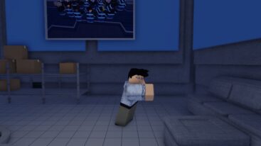 Roblox Fire Force Reignition Avatar With Brown Hair Light Blue Shirt Punching The Air Need Sofa And Boxes