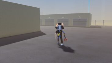 Roblox Jackpot Avatar Wearing Silver Helmet Standing Outside Gargage Lots For Sale