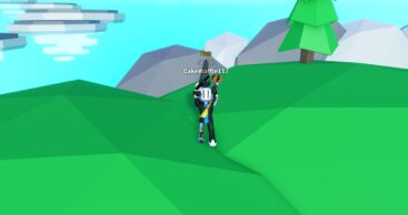 Roblox Og Saber Simulator Avatar Wearing Silver Helmet Holding Hands Above Head Standing On Grass