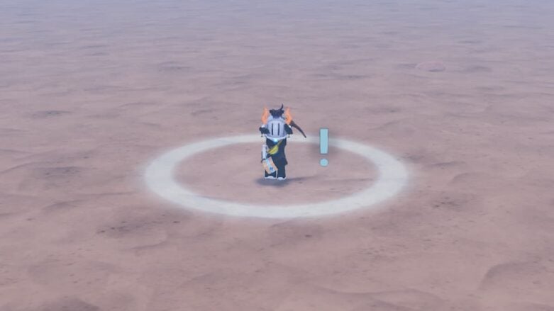 Roblox Space Extractors Avatar Wearing Silver Helmet Using A Circle Radar On Sandy Planet