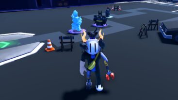 Roblox Superhero Tower Defense Avatar Wearing Silver Helmet And Claw Arm Standing Before Dark Bat And Freeze Man On Path