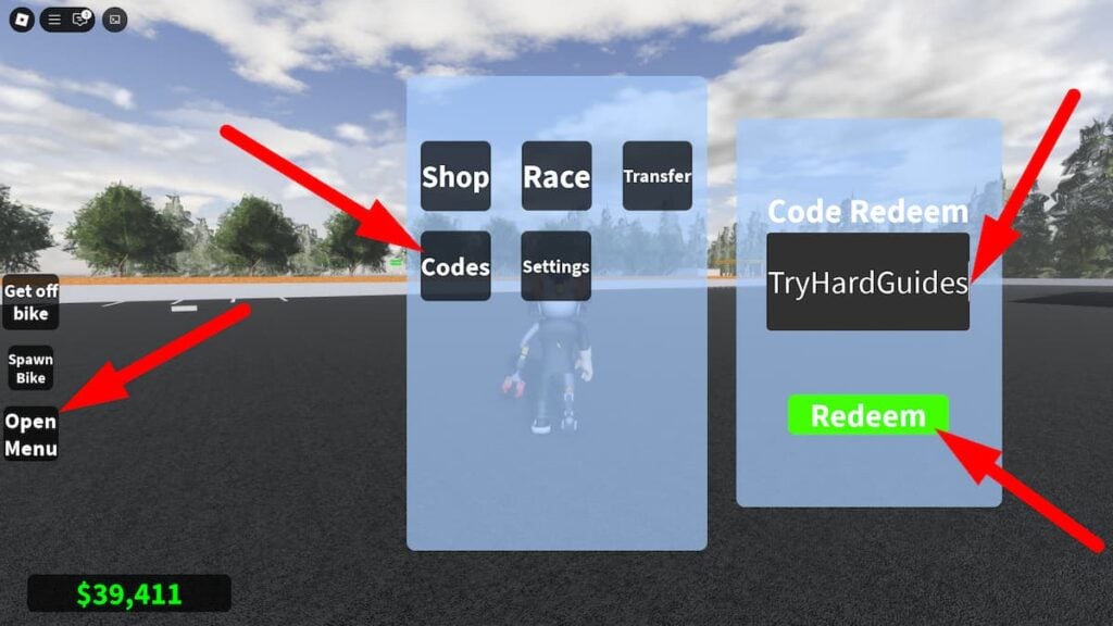 How To Redeem Codes In MotoPrix Racing Roblox