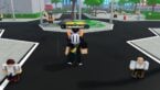 Roblox Anime Galaxy X Avatar Wearing Silver Helmet Standing In Black Road With Pets