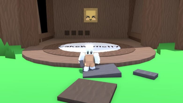 Roblox Ants Simulator 2 An White Ant Standing Before Ant Hill With Smily Face Emote On Wall