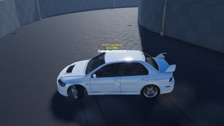Roblox Baseplate Drifting A White Sports Car Mid Drift