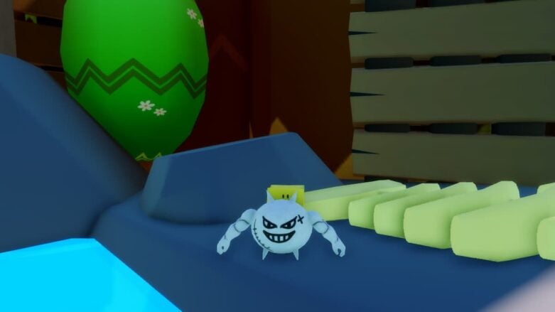 Roblox Battle Cat Evolution A White Cat With Menacing Face And Arms Near Bones And A Green Egg