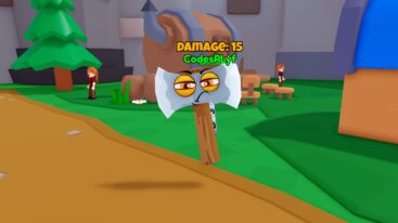 Roblox Be A Weapon Evolution An Angry Looking Face On Axe Looking Towards Camera As Ginger Npcsstanding