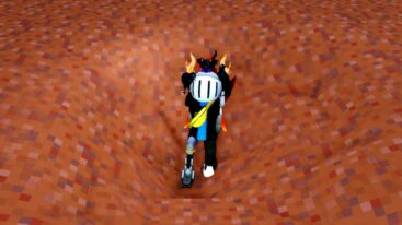 Roblox Dig To Earths Core Avatar Wearing Silver Helmet About To Axe Into Dirt