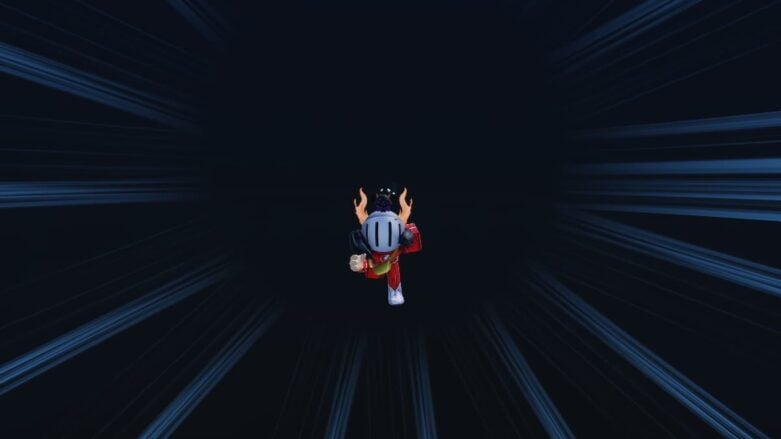 Roblox Gather Speed Avatar Wearing Silver Helmet In A Red Flash Suit Moving So Fast