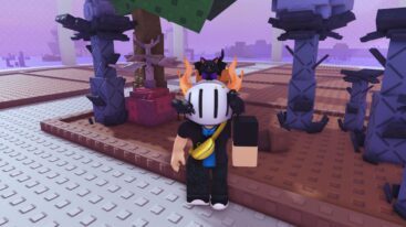 Roblox Grow A Space Garden Avatar Wearing Silver Helmet Standing Beside Garden Plot Of Different Assortment Of Plants