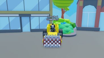 Roblox Infinite Pit Endless Digging Fenzy Avatar Wearing Silver Helmet Riding A Tractor With Spiky
