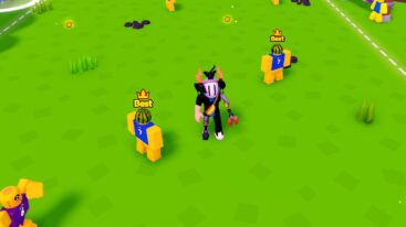 Roblox Merge Noobs Avatar Wearing Silver Helmet Near Watermelon Wearing Yellow Npcs