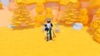 Roblox Pet Star Ultimate Avatar Wearing Silver Helmet Standing Near Yellow Trees